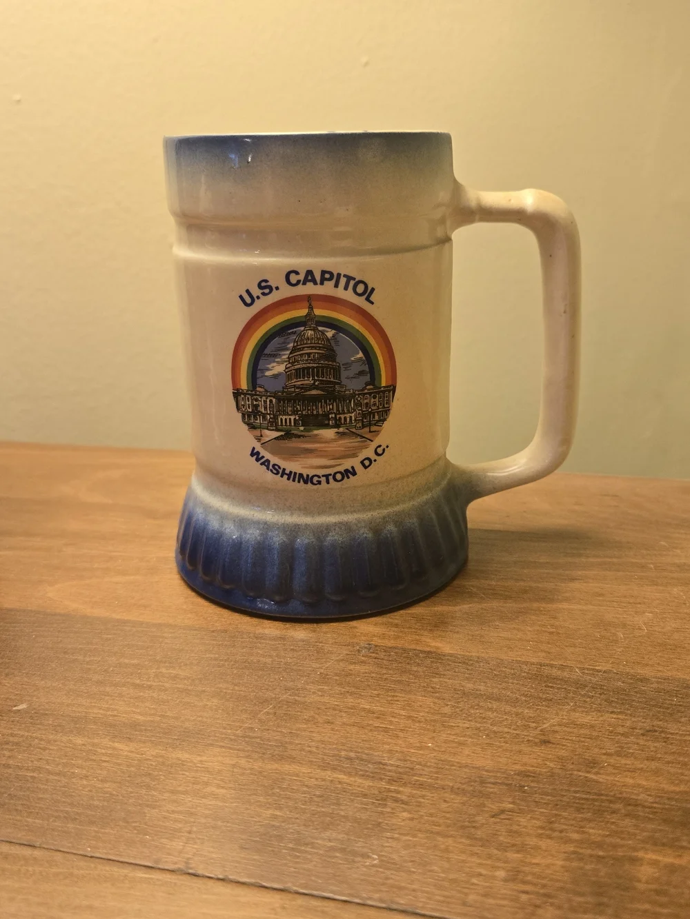 VINTAGE U.S. Capitol with RAINBO2 Beer Stein Mug - Mid Century